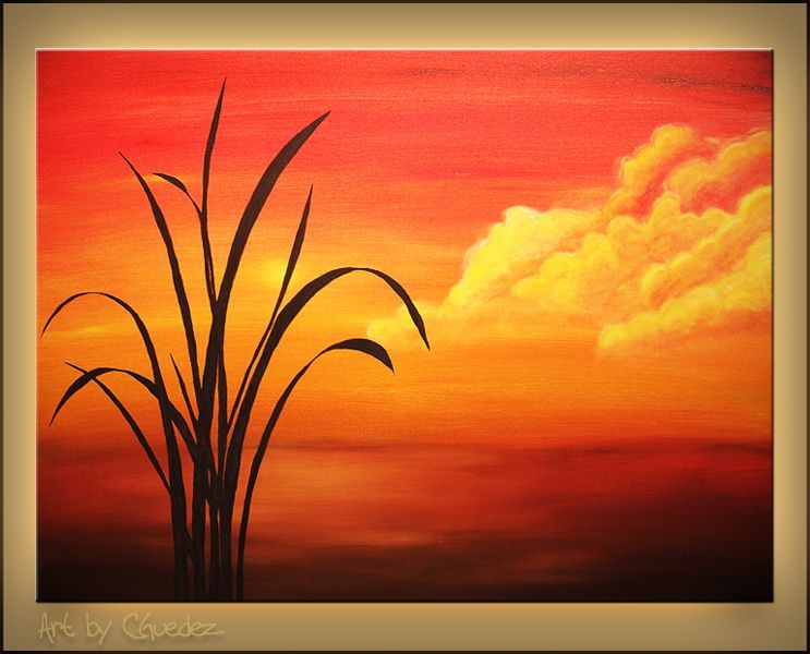 Sunset Palm Landscape Abstract Art Painting | Acrylic Wall Art Canvas For  Living Room |sunset Landscapes | Cgmodernart | Sunset Painting, Abstract Art  Painting, Art Painting Gallery Intended For Sunset Landscape Wall Art (View 7 of 15)