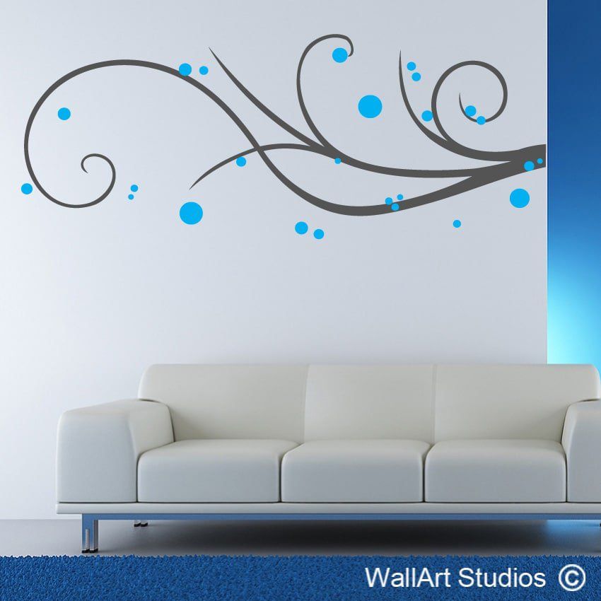 Swirls N Dots | Decorativevinyl Wall Decals | Wall Art Studios For Swirl Wall Art (View 8 of 15)