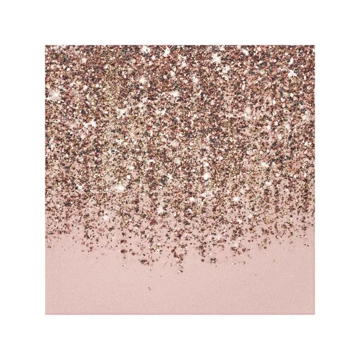 Taupe Blush Pink Rose Bronze Gold Glitter Glam Canvas Print | Zazzle With Regard To Glitter Pink Wall Art (View 14 of 15)