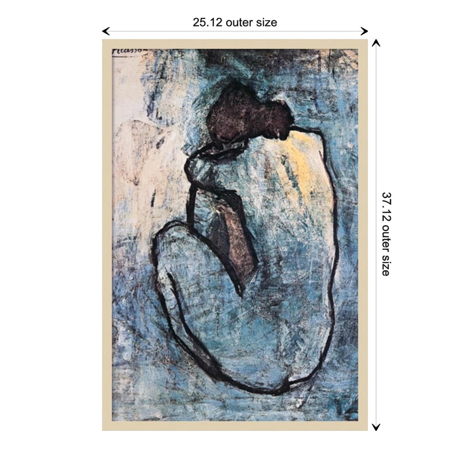 The Blue Nude (seated Nude) 1902pablo Picasso Framed Textured Wall Art  Print – On Sale – Overstock – 32845862 Throughout Blue Nude Wall Art (View 14 of 15)