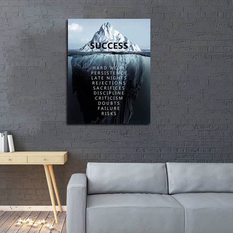 Trinx Success Hard Work – Wrapped Canvas Print | Wayfair Within Perfect Touch Wall Art (View 11 of 15)