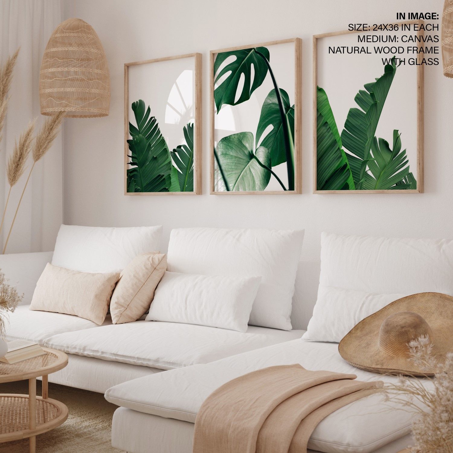 Tropical Leaves Close Up Framed Wall Art (set Of 3), Nature Art, Abstract,  Photography – Choose Size And Frame Color – Wall Art Decor, Framed Painting,  Home Decor – Bestofbharat For Abstract Tropical Foliage Wall Art (View 8 of 15)