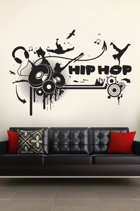 Wall Decals Hip Hop 2  Walltat Art Without Boundaries | Diy Wall  Decals, Wall Decals, Music Wall Decal Within Hip Hop Design Wall Art (View 3 of 15)