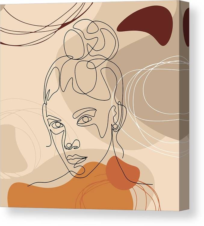 Woman Face Line Art, Female Face Print, One Line Drawing, Minimalist Wall  Art, Continuous Line Art Canvas Print / Canvas Artmounir Khalfouf –  Fine Art America With Female Wall Art (View 13 of 15)