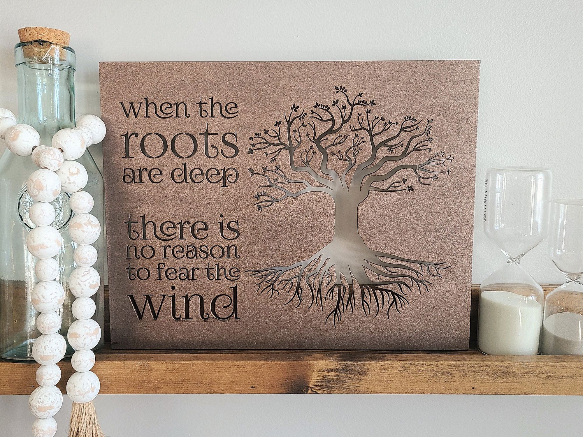 Wood Canvas Wall Art Decor When The Roots Are Deep There Is – Etsy With Roots Wood Wall Art (View 14 of 15)