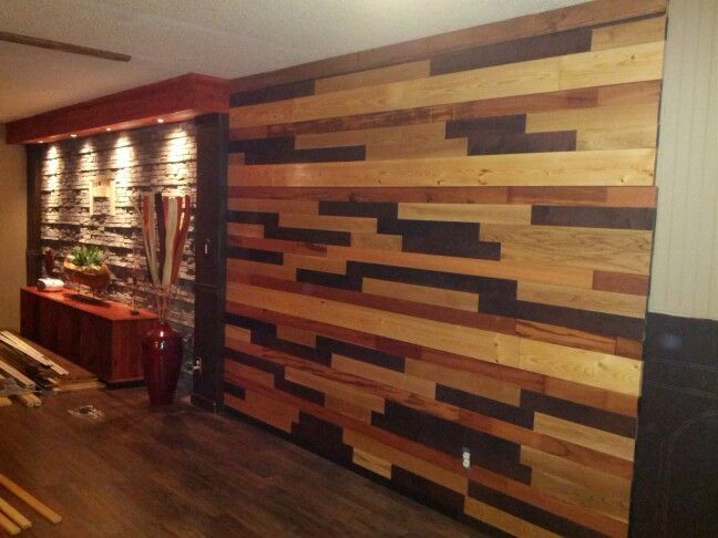 Wood Mosaic Wall Art We Put Up As A Weekend Project. Its Made Up Of Oak,  Tiger Wood, Maple And Pine (View 11 of 15)