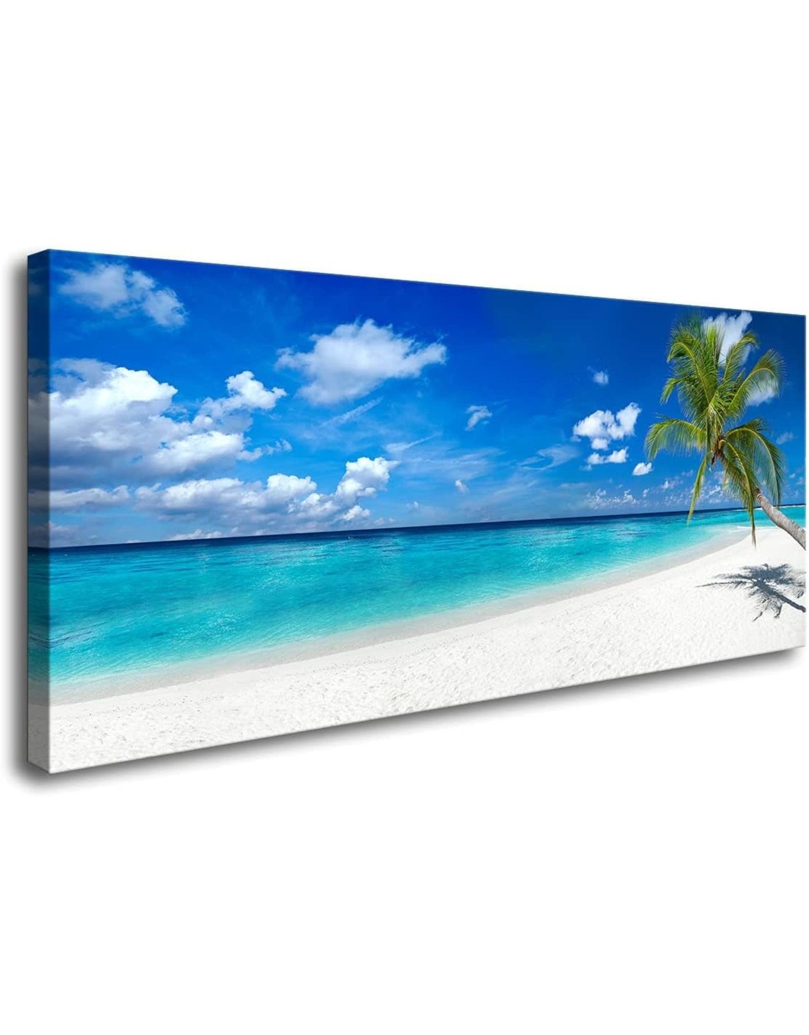 Xxmwallart Fc2475 Seascape Wall Art Tropical Paradise Beach With White Sand  And Coco Palms Canvas Wall Art Summer Beach Painting Sea Nature Pictures  For Living Room Bedroom Home And Office Wall Decor – Inside Tropical Paradise Wall Art (View 12 of 15)