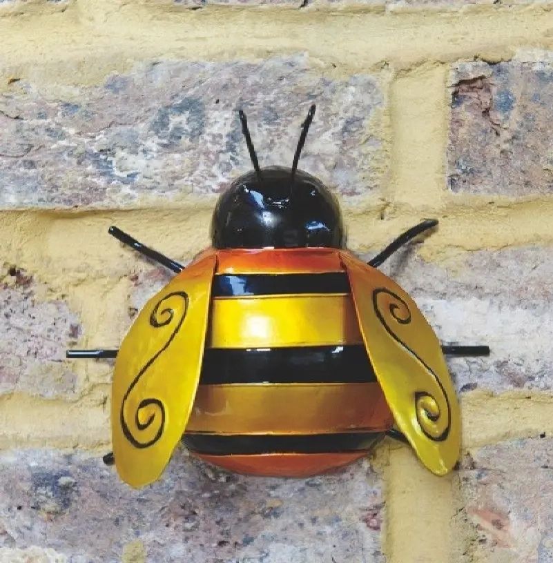 1 Large Decorative Metal Art Bumble Bee Backyard Garden Accents Wall  Ornament | Ebay With Metal Wall Bumble Bee Wall Art (View 12 of 15)