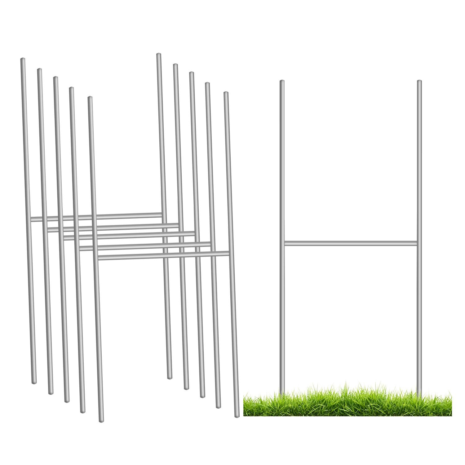 24"x14" Metal H Stakes Frame Wire Stakes Yard Sign Stake Lawn Sign Stake 10pcs  – Walmart Regarding H Stakes H Frame Wire Wall Art (Photo 3 of 15)
