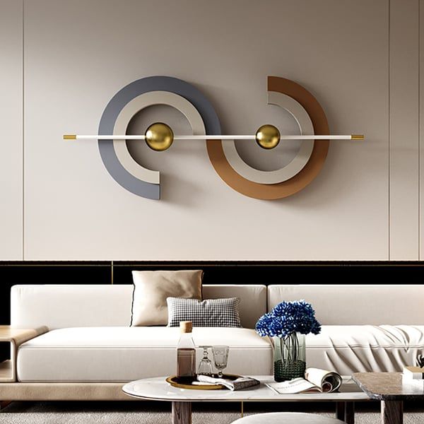 47.2" X 17.7" Modern Unique Metal Wall Decor Abstract Wall Art Gray & Gold  Living Room Homary In Gray Metal Wall Art (Photo 5 of 15)
