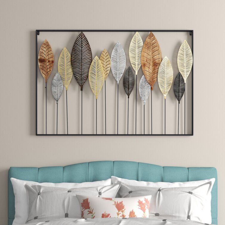 Andover Mills™ Multi Colored Metal Tall Cut Out Leaf Wall Décor With Intricate  Laser Cut Designs 47" X 1" X 32" & Reviews | Wayfair For Intricate Laser Cut Wall Art (Photo 3 of 15)
