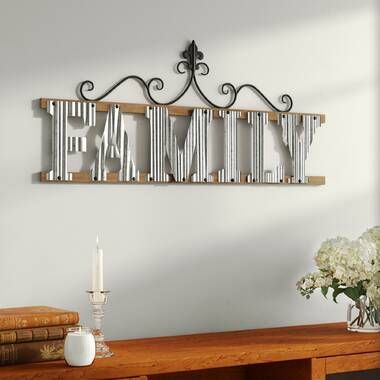 August Grove® Family Sign Wall Décor & Reviews | Wayfair With Regard To Family Wall Sign Metal (Photo 11 of 15)