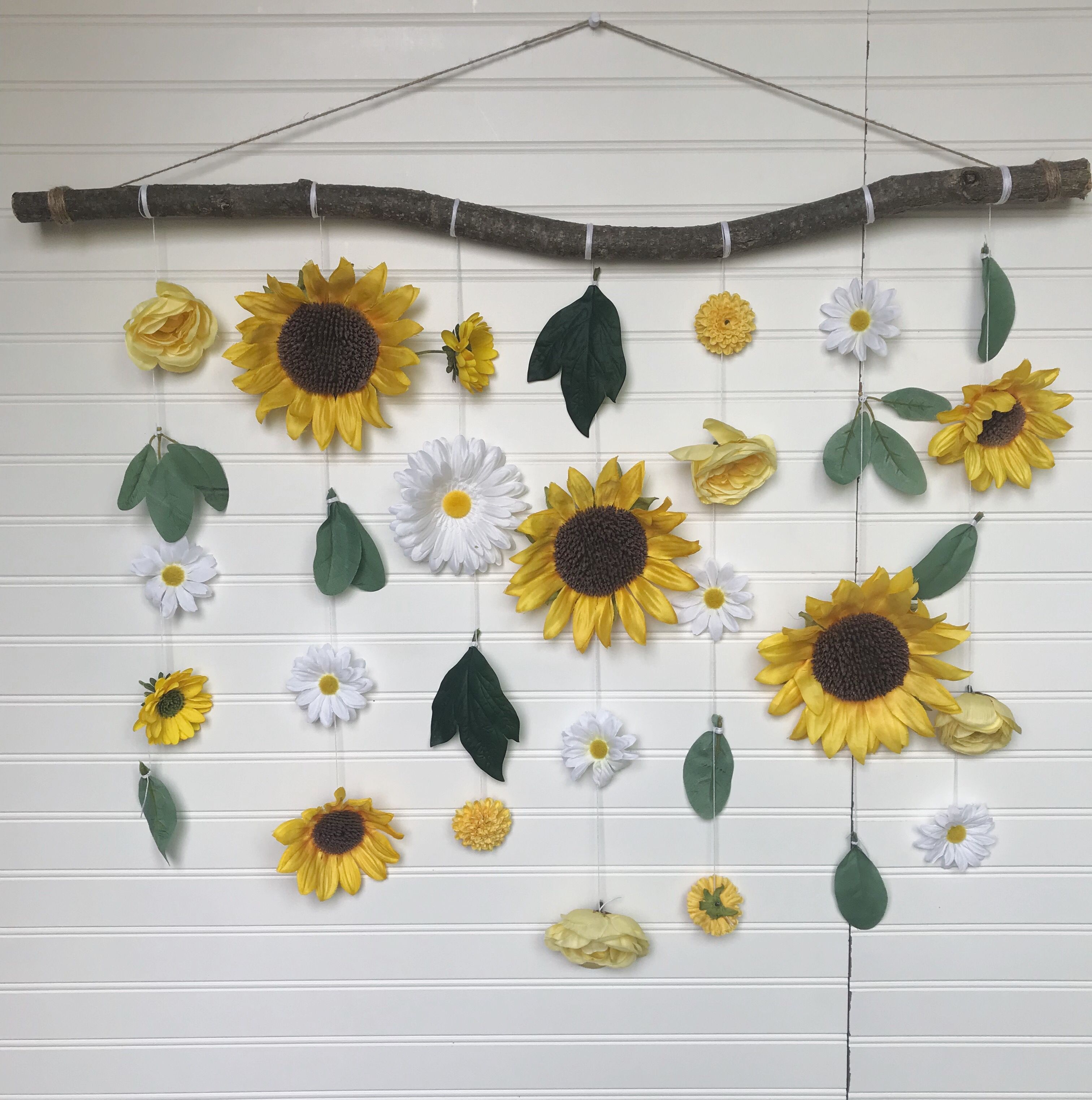 Bee Happy Sunflower Wall Hanging | Happy Floral, Wall Hanging, Hanging  Tapestry Intended For Hanging Sunflower (View 15 of 15)
