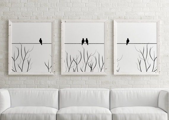 Featured Photo of 15 The Best Silhouette Bird Wall Art