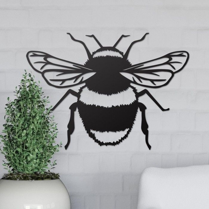 Featured Photo of 2024 Popular Metal Wall Bumble Bee Wall Art