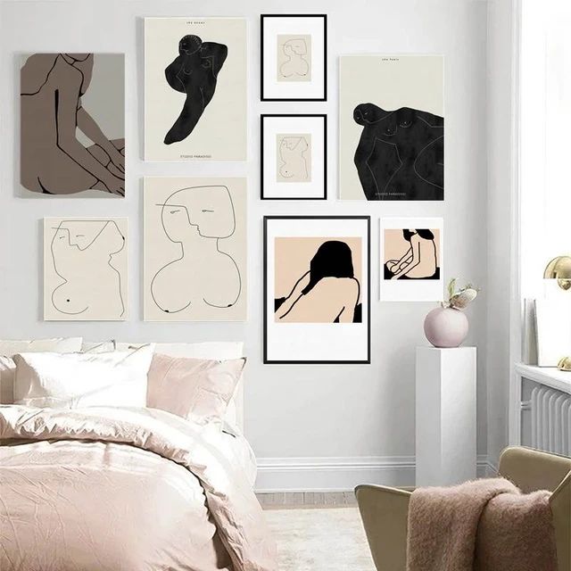 Canvas Wall Art Abstract Man Silhouette Art Mustard Yellow Black Drawing  Modern Wall Decor Minimalist Art Abstract Male Poster – Painting &  Calligraphy – Aliexpress Inside Abstract Silhouette Wall Sculptures (Photo 15 of 15)