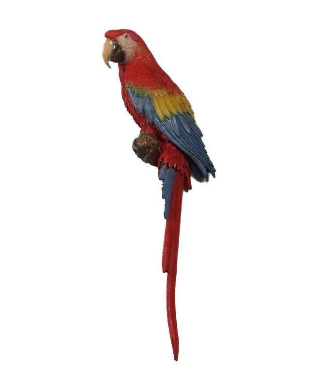 Colorful Scarlet Macaw Parrot Wall Decor Life Size Resin Statue Bird  Display | Ebay With Regard To Bird Macaw Wall Sculpture (Photo 12 of 15)