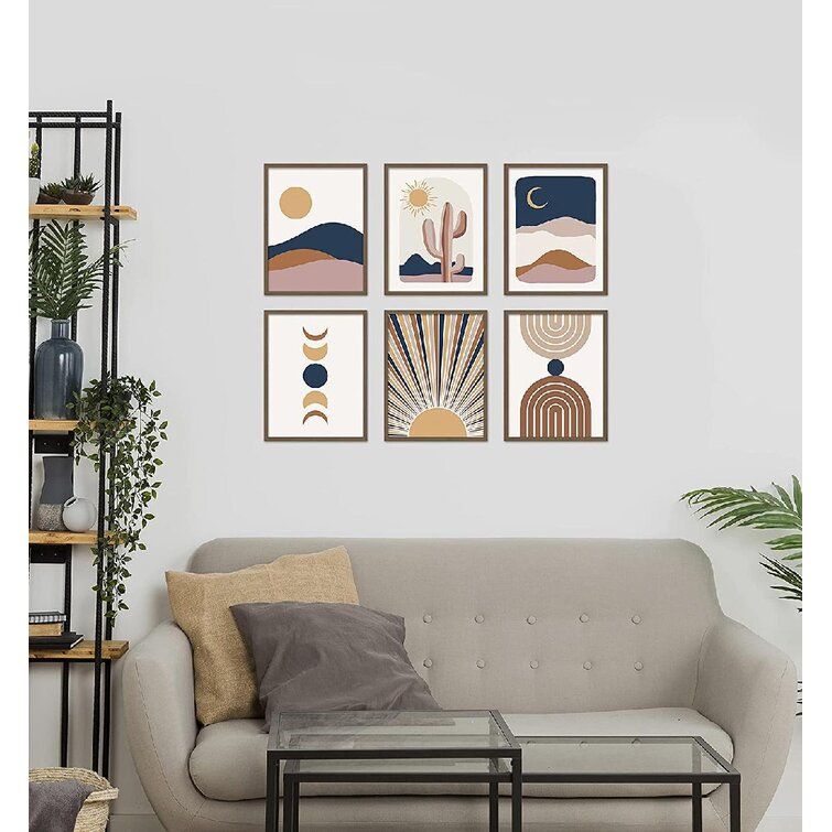 Corrigan Studio® Boho Wall Art Prints Southwestern Art Wall Decor Neutral Aesthetic  Wall Collage Kit, Modern Wall Art Desert Bedroom Posters, | Wayfair Pertaining To Aesthetic Wall Art (View 10 of 15)