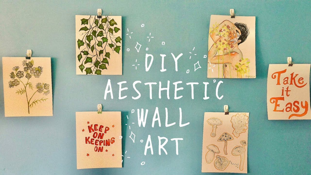 Diy Aesthetic Wall Art – Youtube Within Aesthetic Wall Art (View 15 of 15)