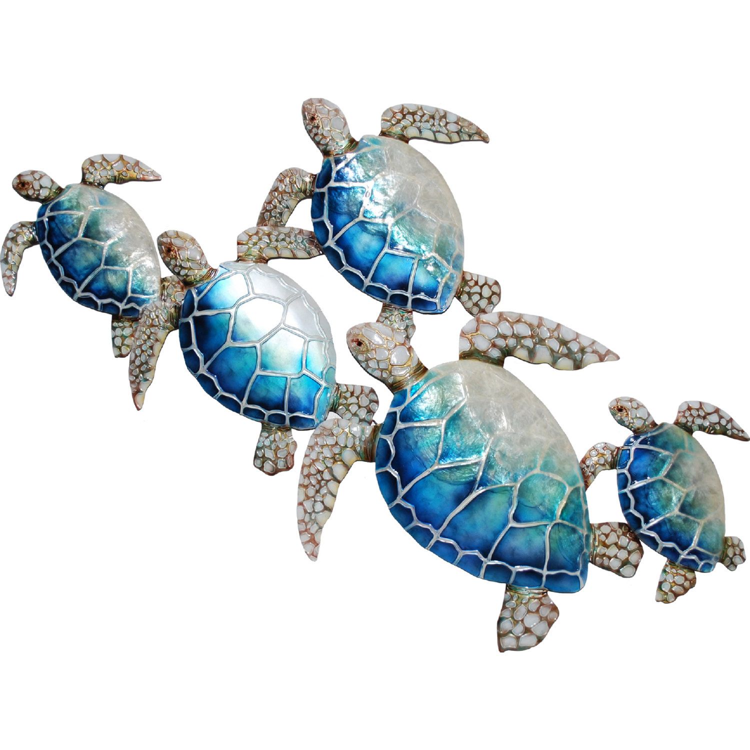 Eangee M8004 Sea Turtle Wall Decor In Multicolor Capiz & Metal (set Of 5) Throughout Turtle Wall Art (View 4 of 15)