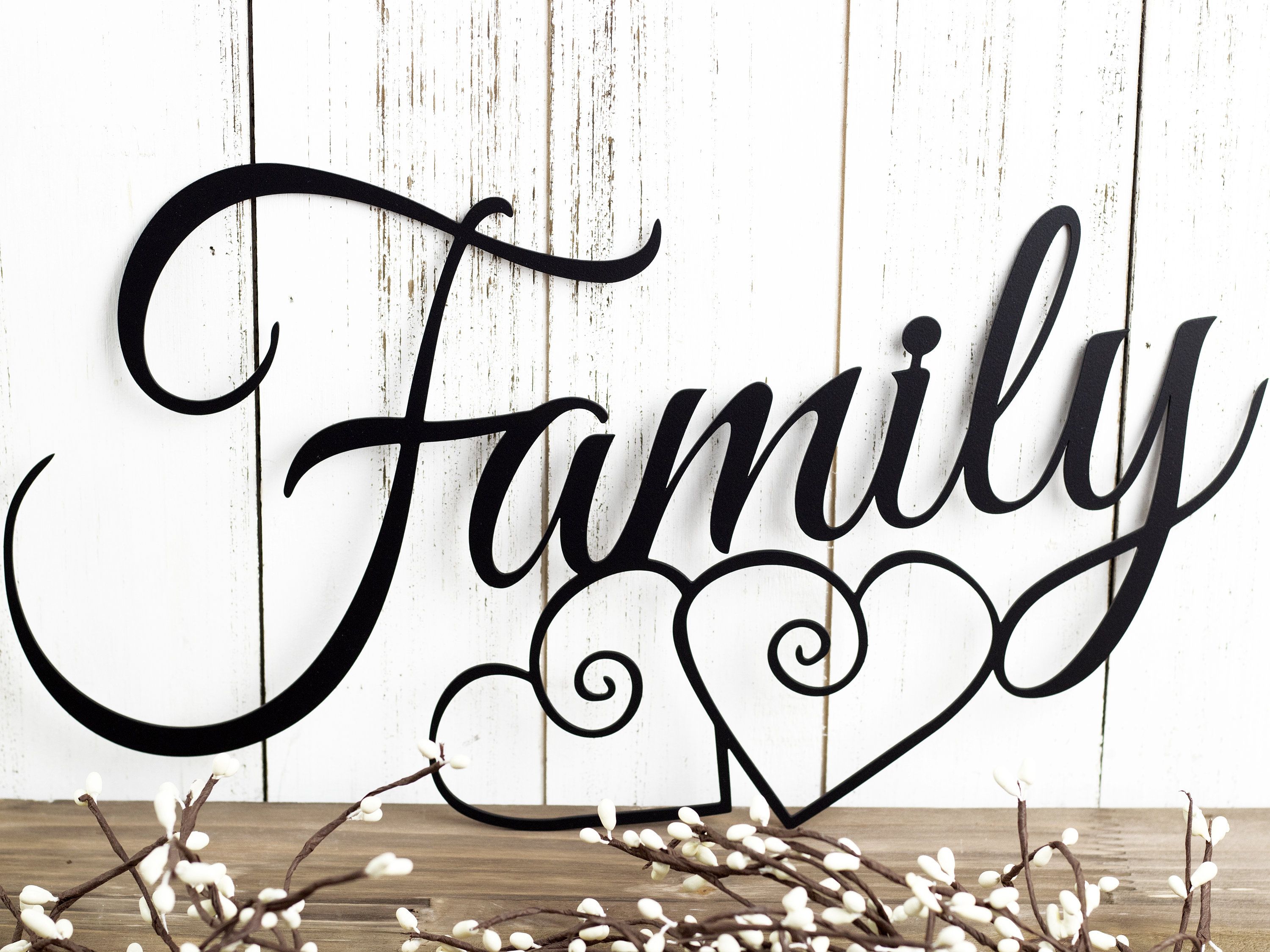 Featured Photo of 2024 Popular Family Wall Sign Metal