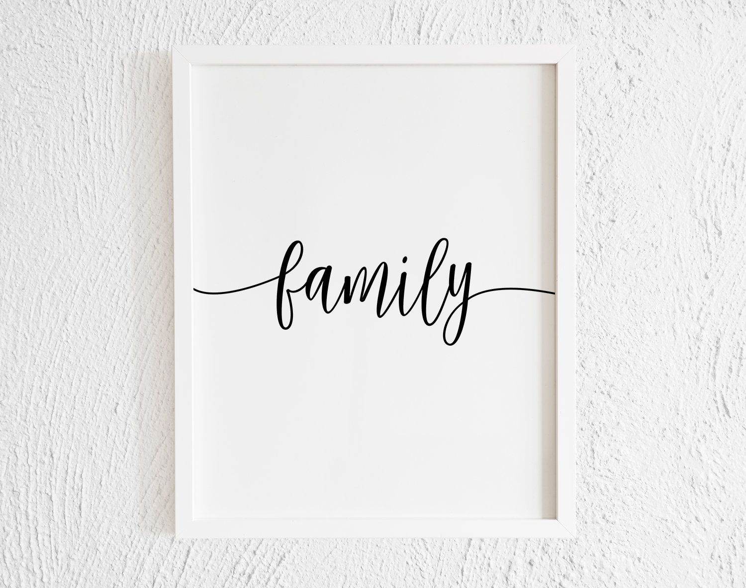 Family Print. Printable Family Word Sign Art. Minimalist – Etsy With Regard To Family Word Wall Art (Photo 13 of 15)