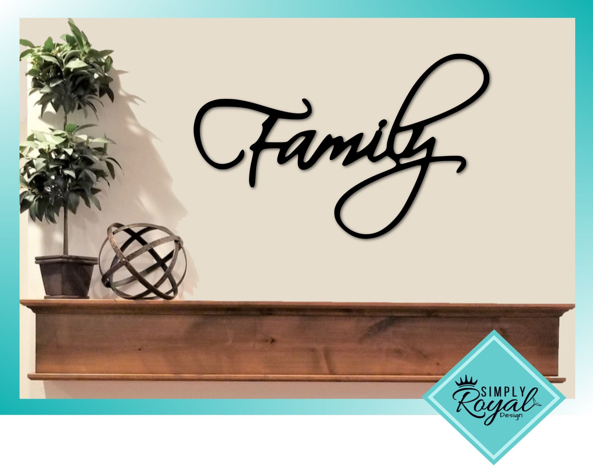 Family Sign Metal Words For The Wall Metal Wall Art – Etsy With Regard To Family Wall Sign Metal (View 5 of 15)