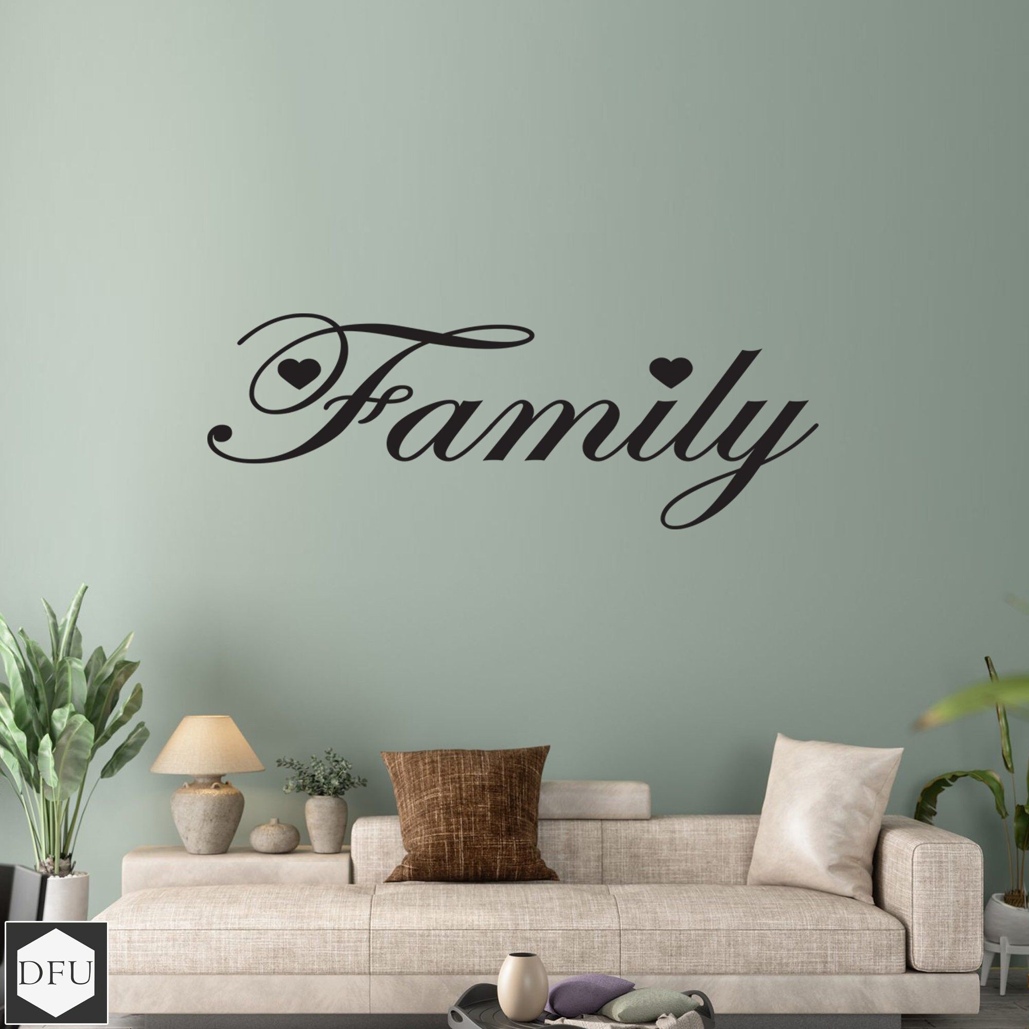 Family Word Wall Sticker Wall Art Decal Living Room – Etsy For Family Word Wall Art (Photo 5 of 15)