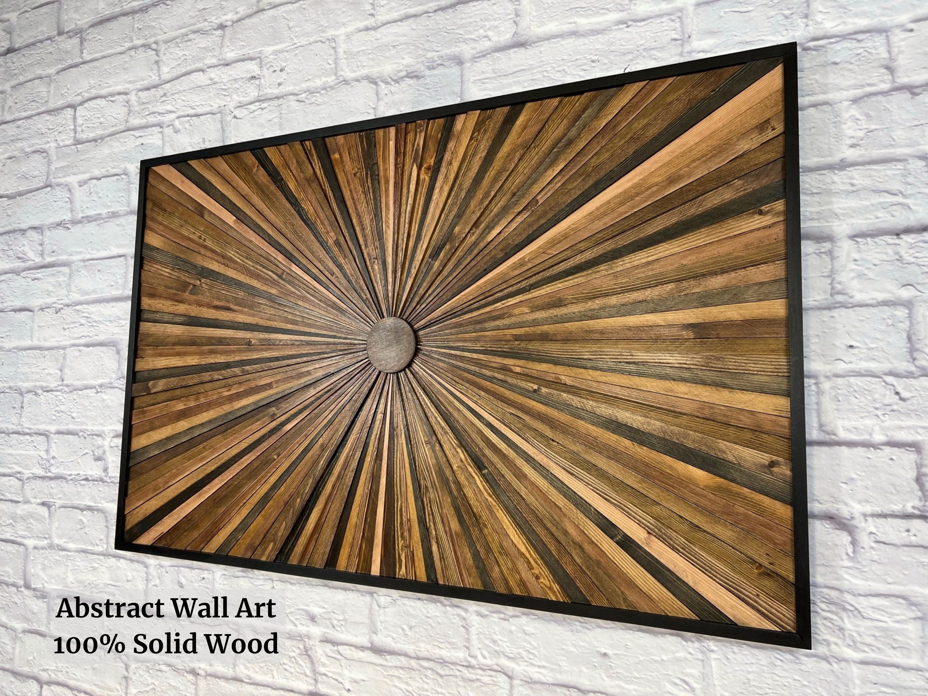 Geometric Wood Wall Art, Unique Wood Wall Decor, Rustic Wall Art, Large Wall  Hanging Decor, 100% Solid Wood Wall Decor, Abstract Art Decor Regarding Rustic Decorative Wall Art (View 10 of 15)