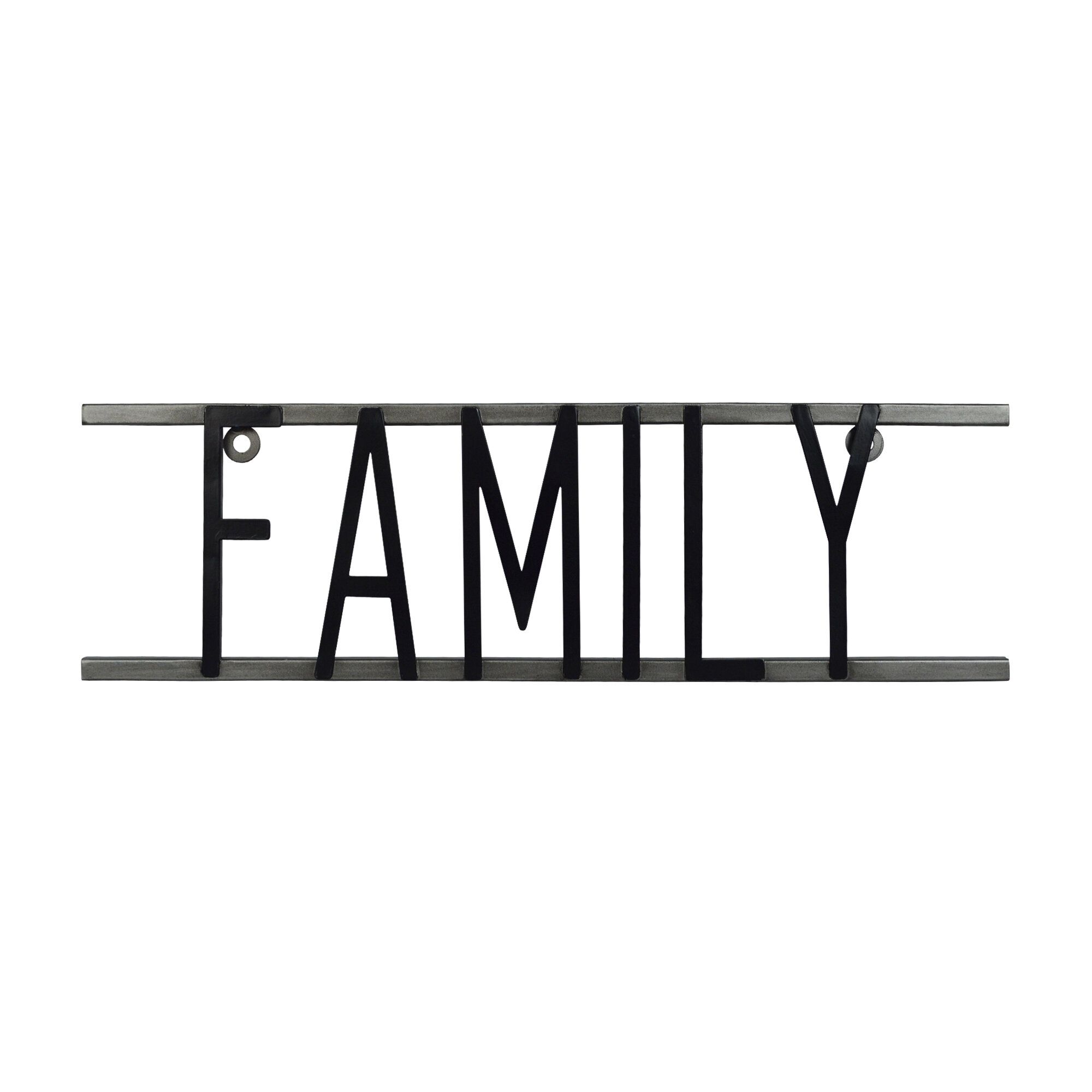 Gracie Oaks Family Decorative Metal Word Wall Décor | Wayfair Throughout Family Word Wall Art (View 14 of 15)