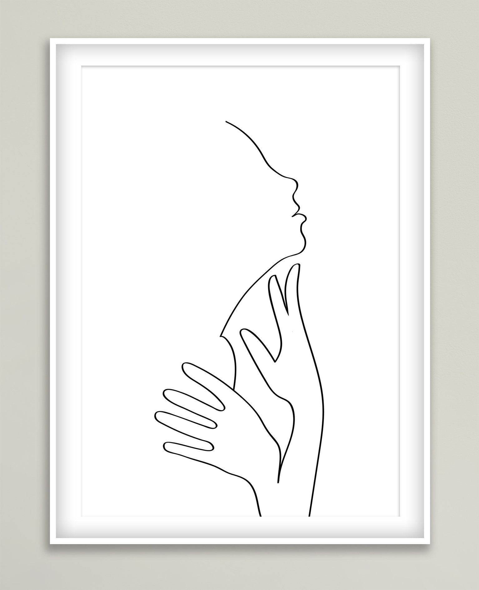 Hands And Face Minimal Wall Art Minimal Female Figure – Etsy | Minimal Wall  Art, Line Art, Contour Drawing Within One Line Women Body Face Wall Art (View 14 of 15)