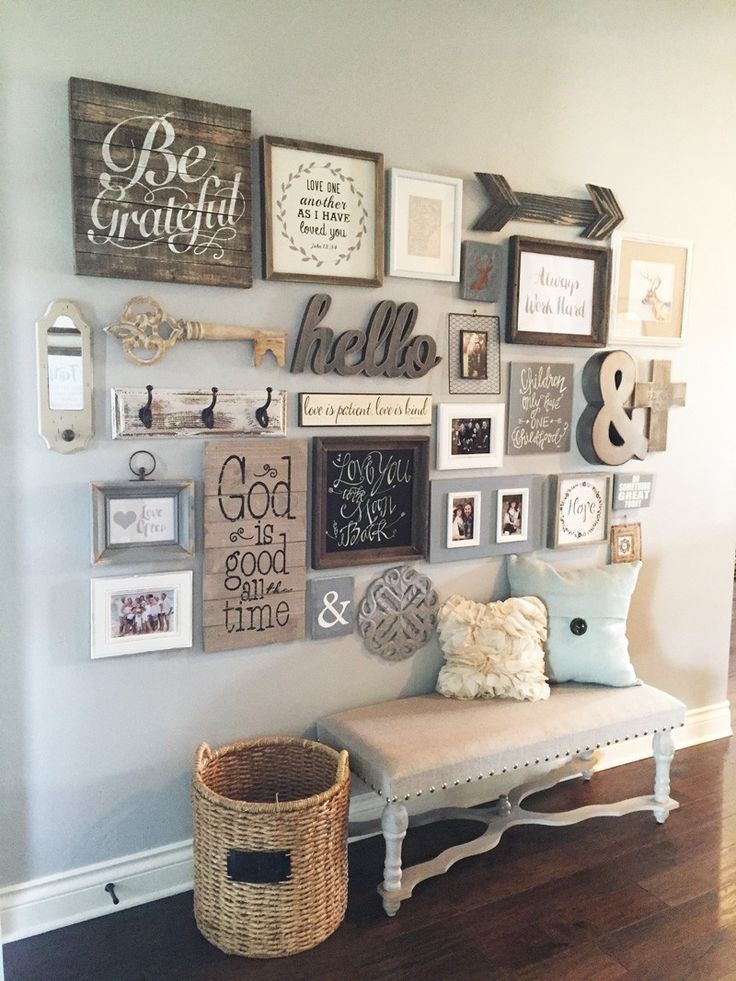 How To Create A Gallery Wall In Your Home | A Blissful Nest | Farm House  Living Room, Decor, Home Decor For Rustic Decorative Wall Art (View 13 of 15)