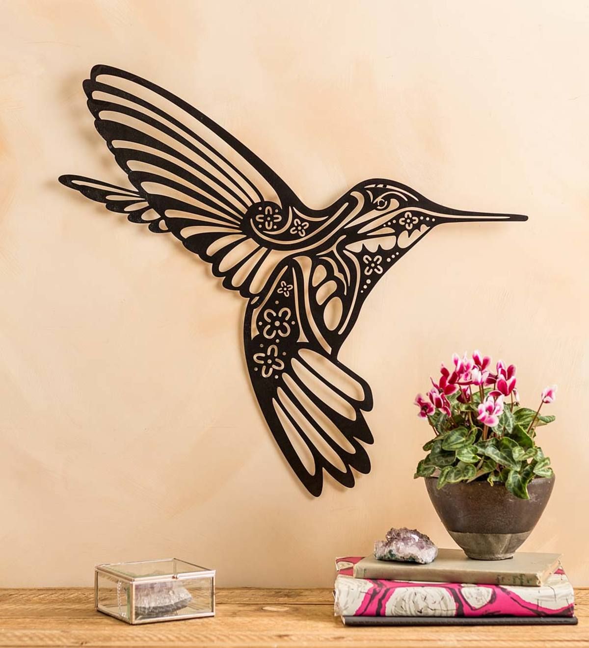 Hummingbird Silhouette Metal Wall Art | Wind And Weather For Hummingbird Wall Art (Photo 1 of 15)