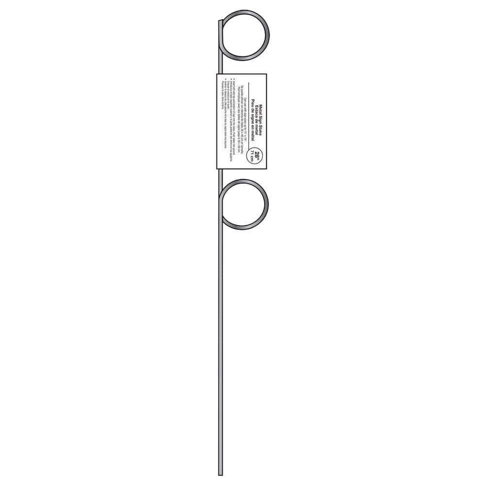 Hy Ko 28 In. Metal Pigtail Sign Stake 40640 – The Home Depot Inside Metal Pigtail Sign Holder Wall Art (Photo 10 of 15)