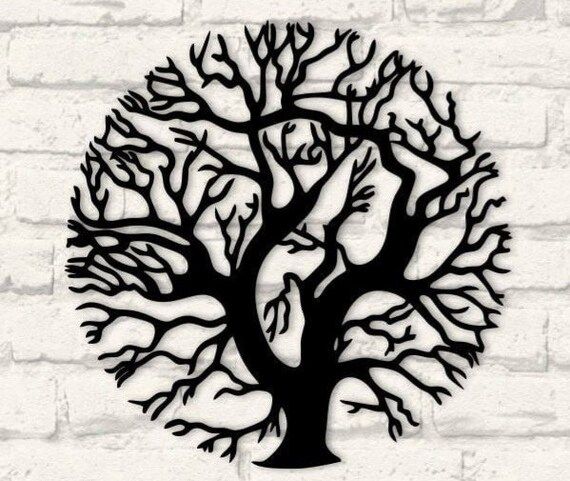 Intricate Tree Wall Art For Laser Cut Pdf Dxf Svg Ai Cdr Home – Etsy Within Intricate Laser Cut Wall Art (View 8 of 15)