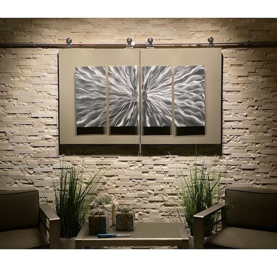 Large Metal Wall Art Wall Sculpture Indoor Outdoor Art – Etsy Pertaining To Indoor Outdoor Wall Art (View 5 of 15)