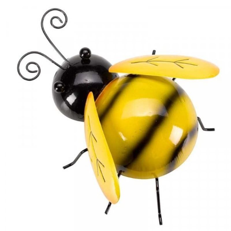 Metal Bee Wall Art, Hand Painted, Lrg – The Garden Factory With Bee Ornament Wall Art (View 11 of 15)