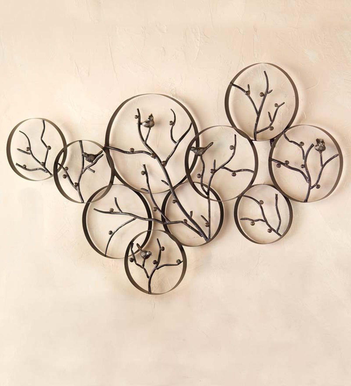 Metal Bird And Branch Wall Art | Plowhearth With Metal Bird Wall Art (View 13 of 15)