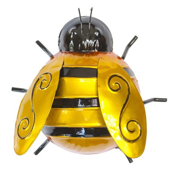 Metal Bumble Bee Large (ft04) | Wall Art | Craft Works Gallery Within Metal Wall Bumble Bee Wall Art (View 14 of 15)