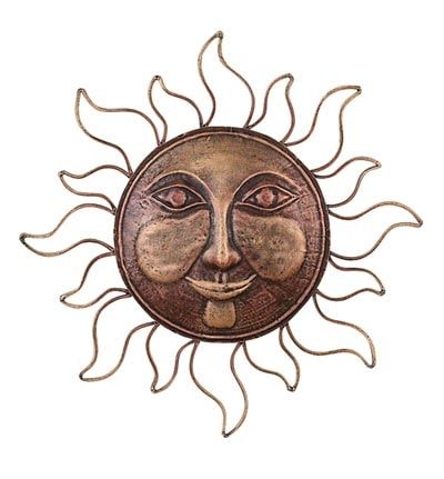 Metal Wall Sun Face – Globe Imports Intended For Sun Face Metal Wall Art (View 6 of 15)