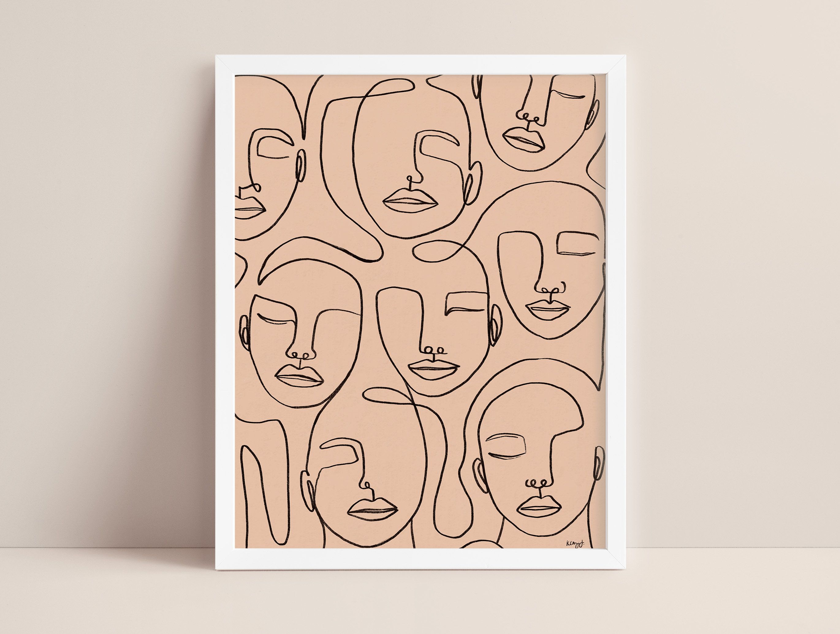 Featured Photo of 15 Ideas of One Line Women Body Face Wall Art