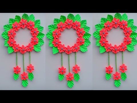 Paper Craft!!! Wall Hanging Craft Ideas!! Room Decoration/diy Art And Craft  /creative Art – Youtube | Paper Crafts, Flower Diy Crafts, Diy Arts And  Crafts Intended For Handcrafts Hanging Wall Art (View 5 of 15)