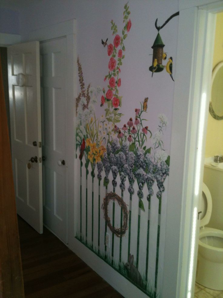 Picket Fence Mural | Wall Murals Diy, Wall Painting, Wall Murals Within Bathroom Bedroom Fence Wall Art (Photo 4 of 15)