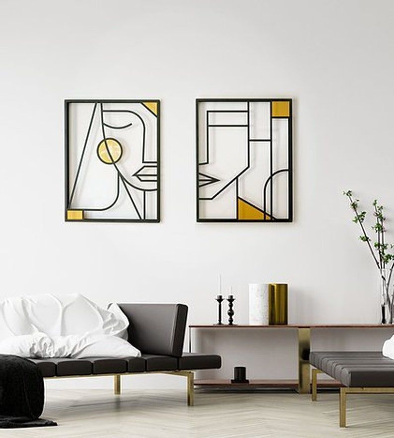 Pin On Products For Large Single Line Metal Wall Art (View 5 of 15)