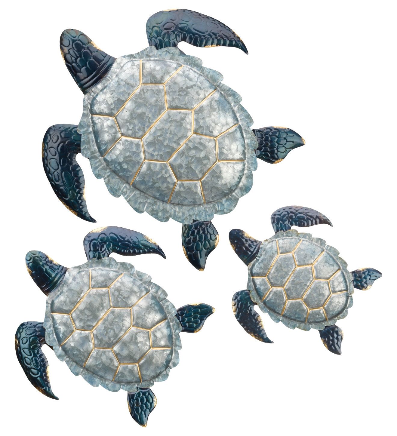 Regal Art & Gift 3 Piece Sea Turtle Wall Décor Set & Reviews | Wayfair Intended For Turtle Wall Art (Photo 10 of 15)