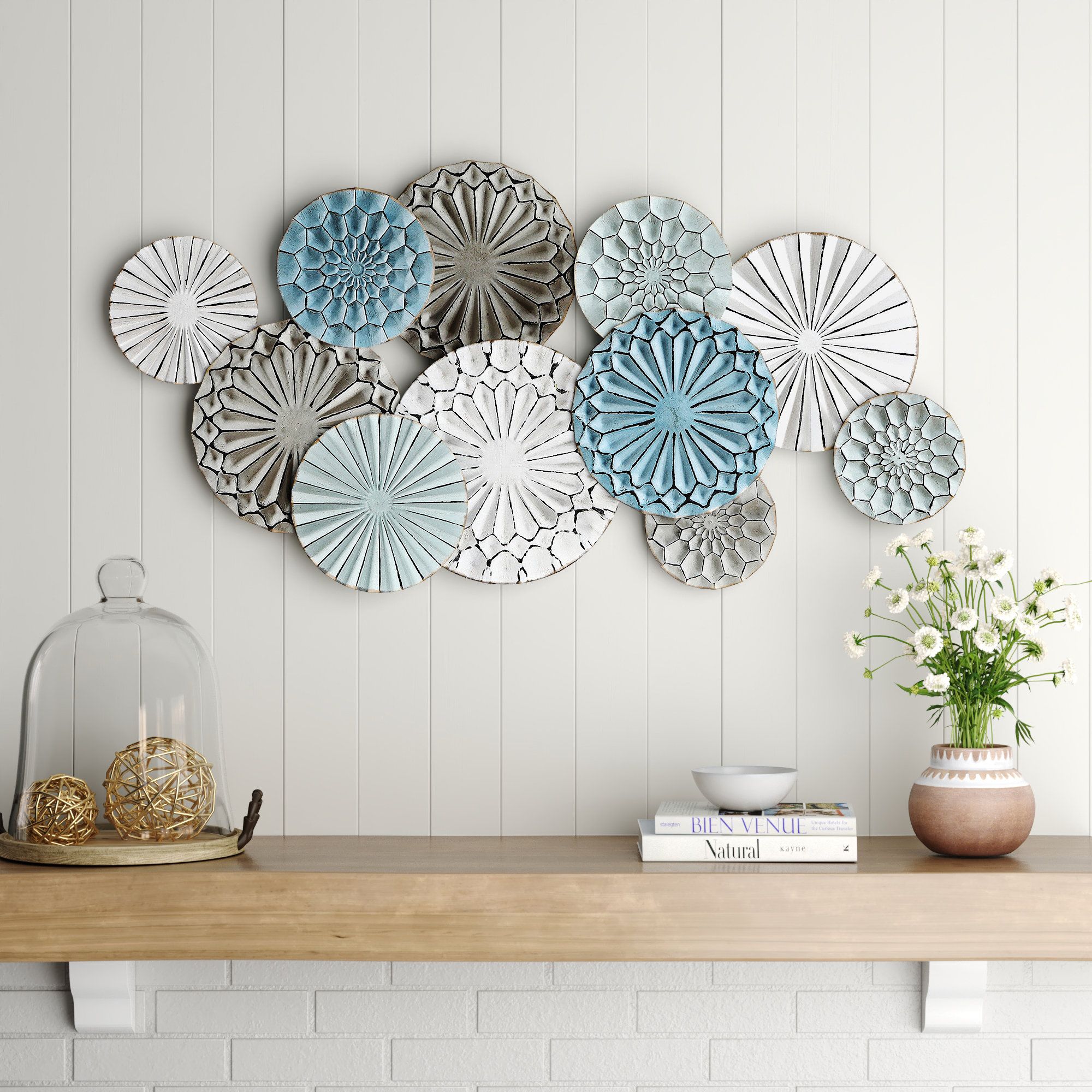 Sand & Stable Multi Color Metal Abstract Flower Wall Decor & Reviews |  Wayfair In Gray Metal Wall Art (Photo 10 of 15)