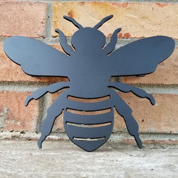 Ships In 2 Days Garden Bumble Bee Metal Sign Bee Garden – Etsy Within Metal Wall Bumble Bee Wall Art (View 15 of 15)