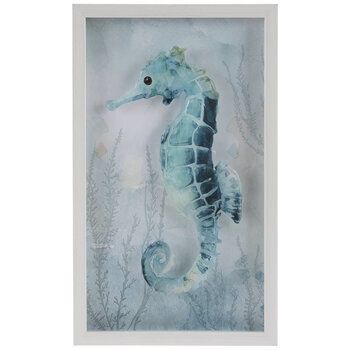 Teal Watercolor Seahorse Framed Wall Decor | Hobby Lobby | 1946755 Inside Seahorse Wall Art (View 7 of 15)