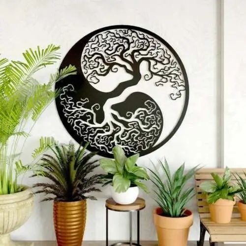 Tree Of Life Metal Hanging Wall Art Contemporary Indoor Outdoor Home Decor  Gift | Ebay Intended For Indoor Outdoor Wall Art (View 14 of 15)
