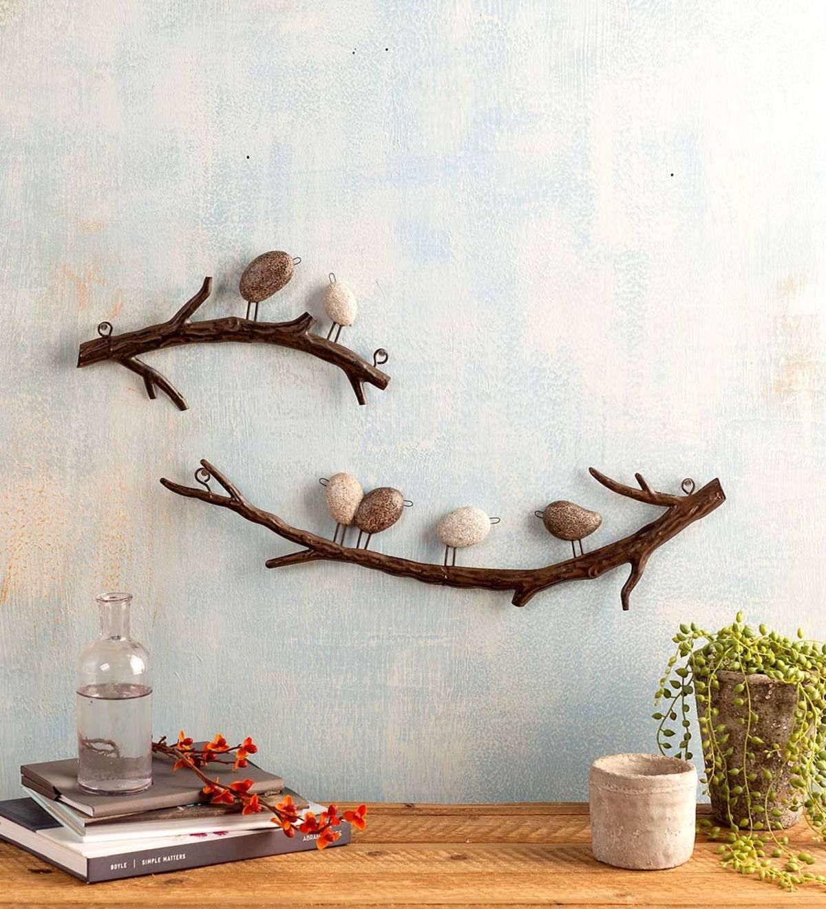 Two Birds On A Branch Wall Art | Wind And Weather With Bird On Tree Branch Wall Art (Photo 3 of 15)